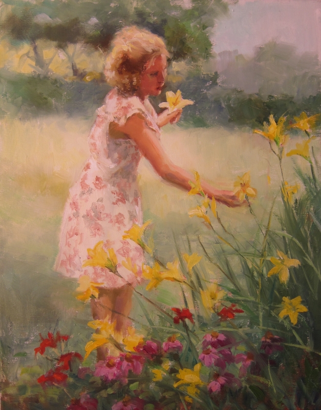 Daylily Garden by artist Eve  Larson